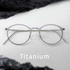Extra Light Vintage Round Titanium Eyeglass Frame Retro Spectacles 4.4g