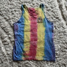 Matsumotos Shave Ice Tank Top Mens Sz Medium Tie Dye Hawaii Made In USA Rainbow