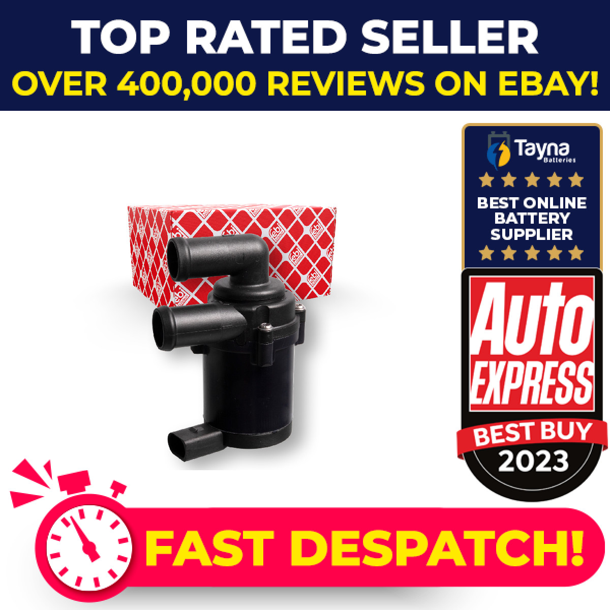 Water Pump for Parking Heater fits VW AMAROK 2.0D 3.0D 11 to 22 Auxiliary Febi