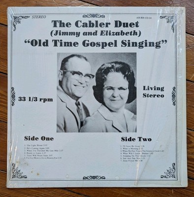 The Cabler Duet Jimmy and Elizabeth old time gospel singing rare Alabama lp