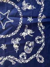 NEW Vintage Navy Blue Western COWBOY Rodeo Roping BANDANA RN13962 Lonestar 22  