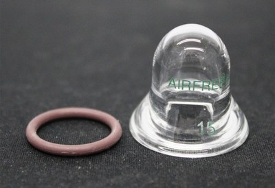 Chemglass AF-0210-01 Schlenk #15mm Airfree Glass Stopper with O-Ring New