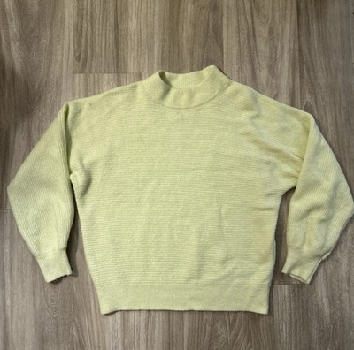Ann Taylor Petite Size Large Key Lime Pullover Mock-Neck Sweater