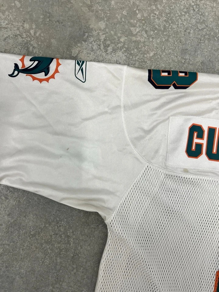 Camiseta deportiva vintage de los Miami Dolphins para hombre grande blanca Daunte Culpepper #8 NFL Reebok Foto 3 de 4