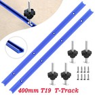 Universal T19 T Track for Woodworking, Double-Cut Profile T Track and T Bolt Set