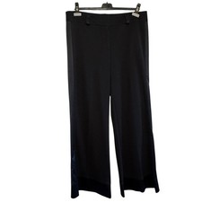 Y2K Wide Leg Black Satin Stripe Express Tuxedo Pants Size 13/14