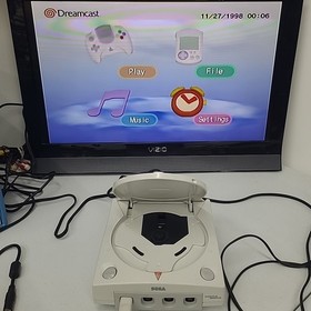 SEGA Dreamcast HKT-3020 Bundle With OEM Controller Hookups & Demo Disc Tested