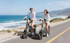 10 Shock Absorber Mini Folding Electric Bike Peak700W Motor 480Wh Battery 25mph