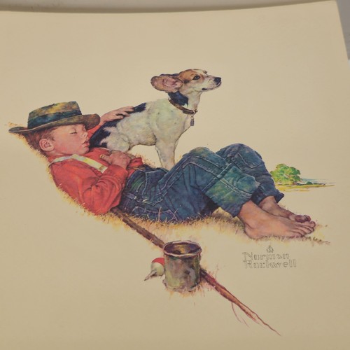 Norman Rockwell Notepads Lot of 3 Boys w/ Dogs Art Prints 1978 Vintage NOS - Picture 14 of 14