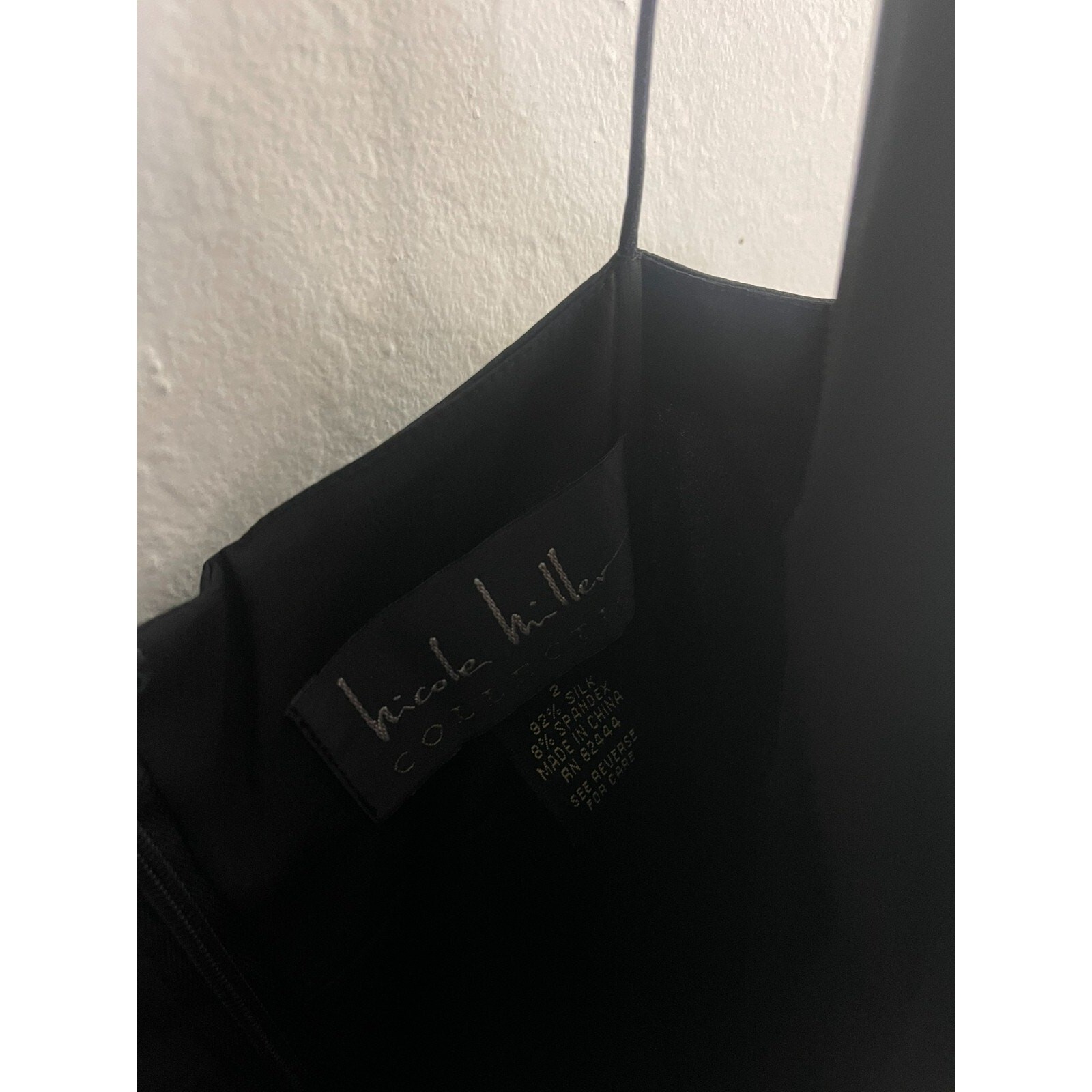 Nicole Miller Collection 2 Dress Y2K Silk Empire Waist Babydoll Goth Cocktail