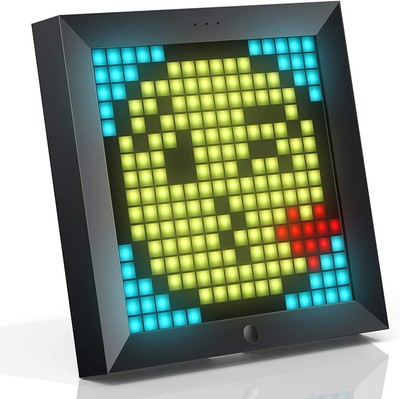 Divoom Pixoo Pixel Art Digitaler Bilderrahmen mit 8,6 Zoll Stimmungslicht App 16*16 
