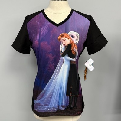 NWT Cherokee FROZEN Scrub Top 5X Elsa & Ice Queen Tooniforms Scrubs Uniform