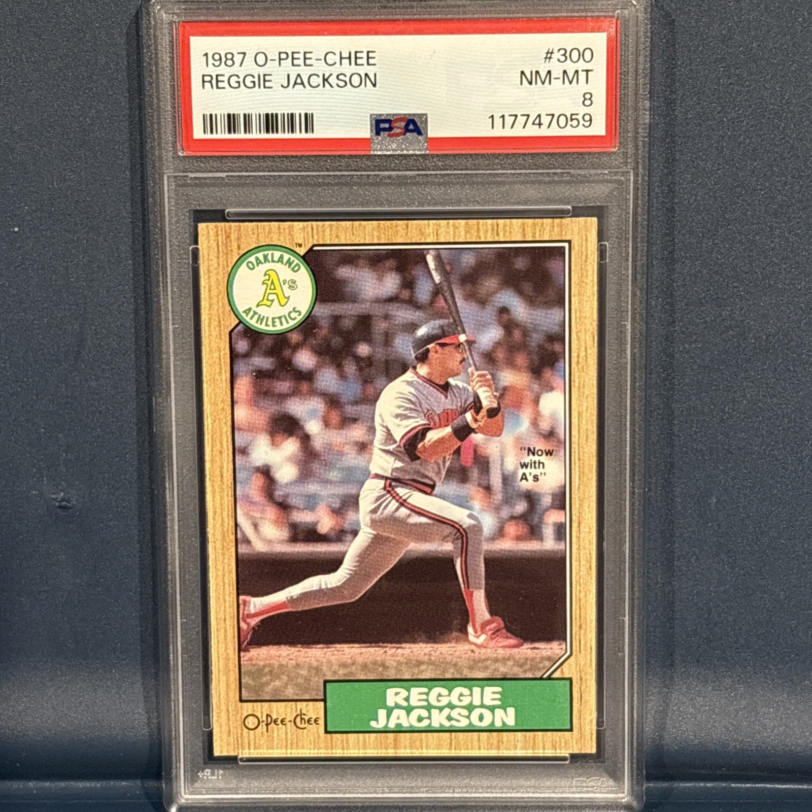 1987 O-pee-Chee REGGIE JACKSON #300 PSA 8 HOF Fresh Slab