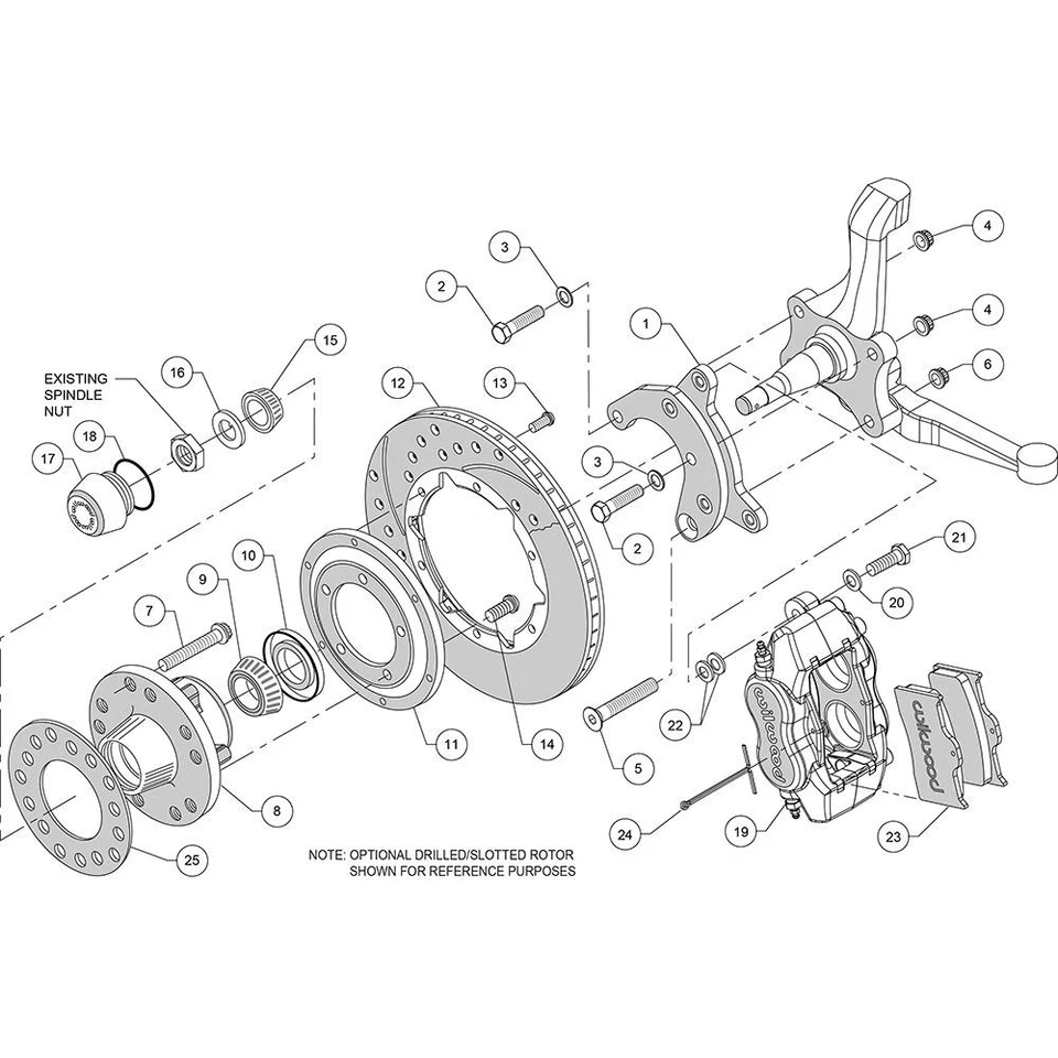 Wilwood 140-11023 FDLI Pro Series Front Disc Brake Kit, 1965-72 Fits Mopar Foto 3 de 4