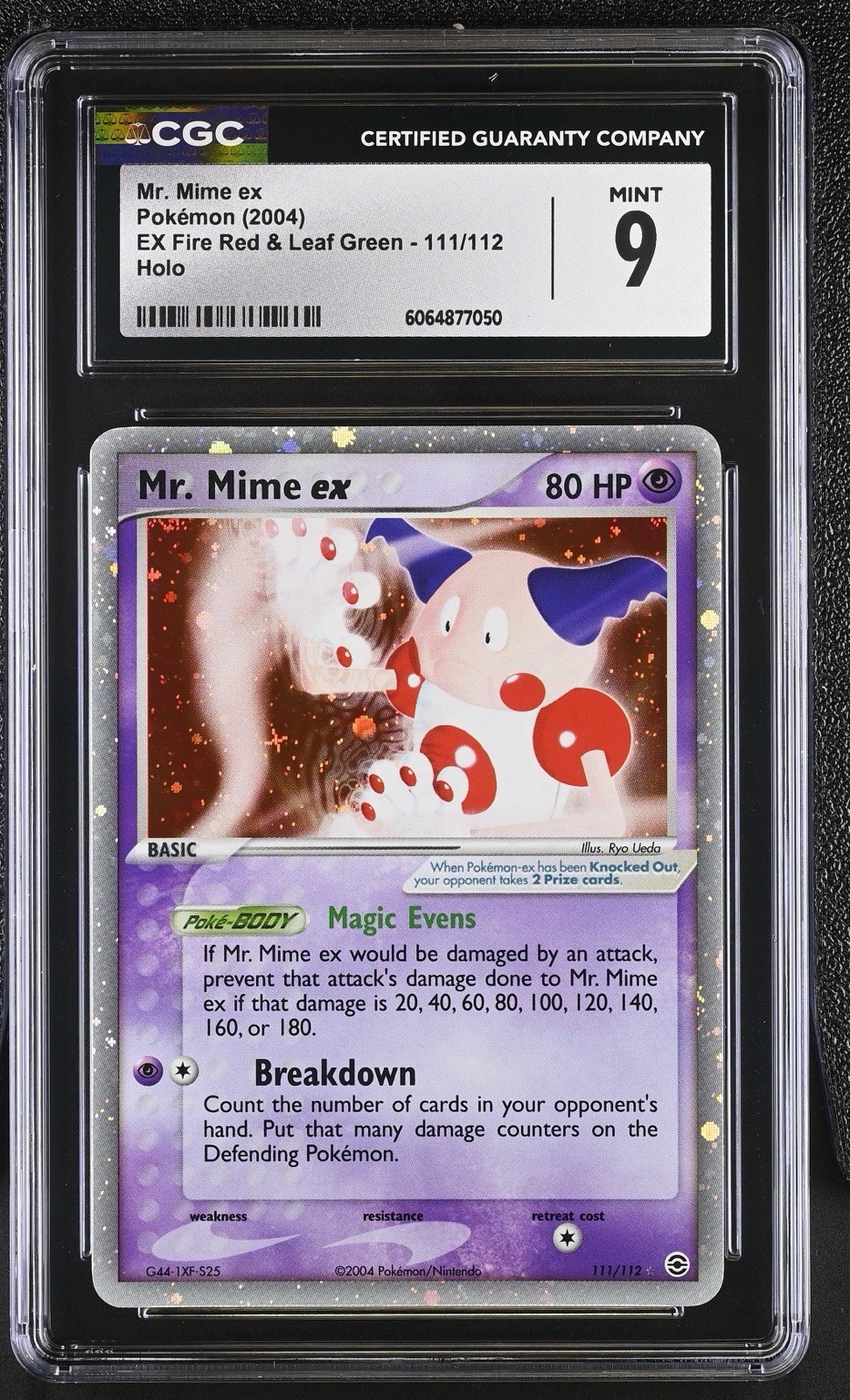 CGC 9 MR. MIME EX #111 HOLO 2004 POKEMON EX FIRE RED & LEAF GREEN