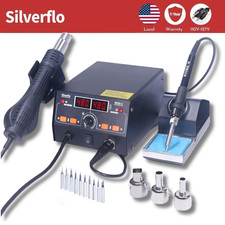 750W 2in1 Digital Soldering Station Iron Kit Hot Air Gun Heat Rework Station