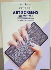 Young Nails Caption Art Screens Geo Party Mix / 24 Nail Stamping Patterns