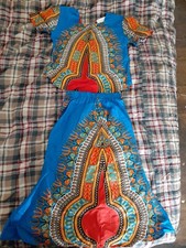 African Attire Top and Skirt Size M 2 Piece Outf for Women