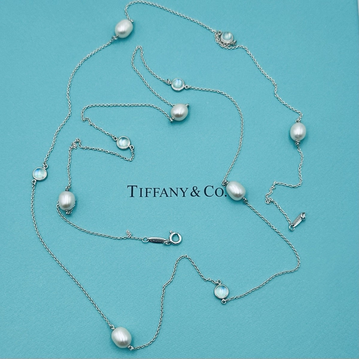 RARE 40” Tiffany & Co. Pearls by the Yard Sprinkle Moonstone