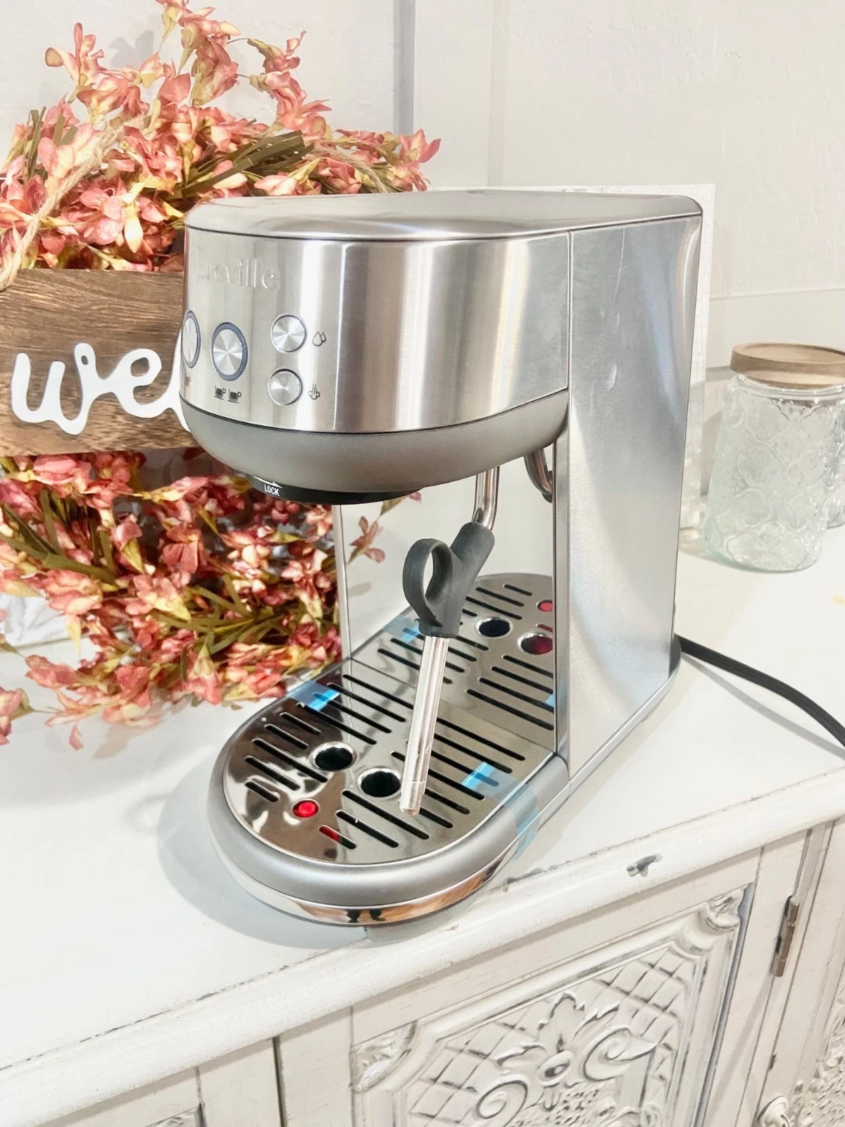 Bre ville Bambino Espresso Machine BES450BSS, Brushed Stainless Steel For Parts