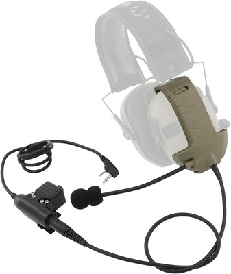 Microphone & PTT for Walker's Razor Noise Cancelling Headphones Tan 