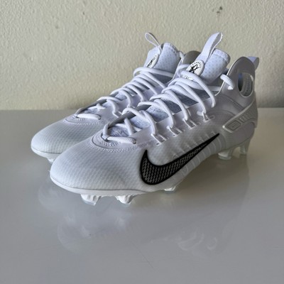 Nike Huarache 9 Elite LAX Mid Lacrosse Cleats (White/Black) US 11.5 FD0088-101