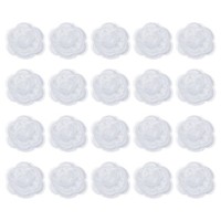 20 StüCk Blumen-Applikationen, 3D Blumen-Spitze Zum AufnäHen, 4Cm Weiß FüR DIY