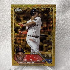 Topps Gilded Etch Gold Wave Rafael Devers 04/75 #18 Red Sox Giants MLB