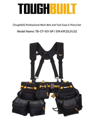 TOUGHBUILT TB-CT-101-5P Tool Belt Set - EXPRESS