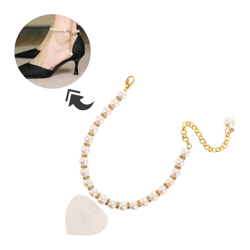 APL Perle Lacci Anti Perdita Cinghia per Scarpe Tacchi Alti Catene per Scarpe