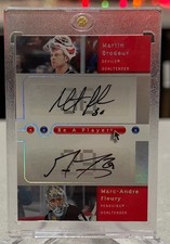 Brodeur / Fleury 2005-06 Upper Deck Be A Player BAP Dual Autograph