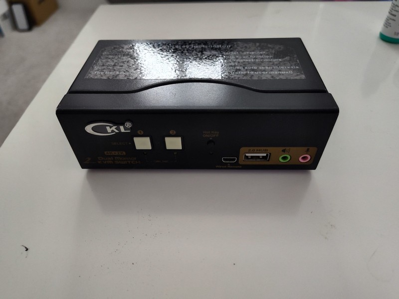 CKL 2 Port KVM Switch Dual Monitor DisplayPort 4K 60Hz, 2 Computers x 2 Monitors