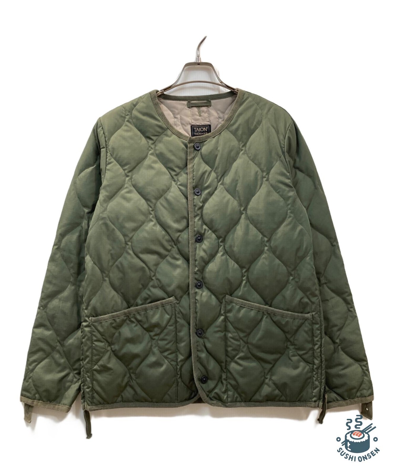 TAION U NECK BUTTON JACKETS Down jacket Size: M G… - image 1