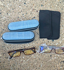 Lot Eyeglass Cases - Hard Case for Glasses, Blue and Black, Unisex.