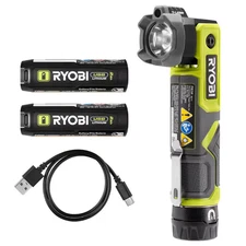 USB Lithium Pivoting 625 Lumens Head Light Kit with 2.0 Ah Battery, Charging Cab