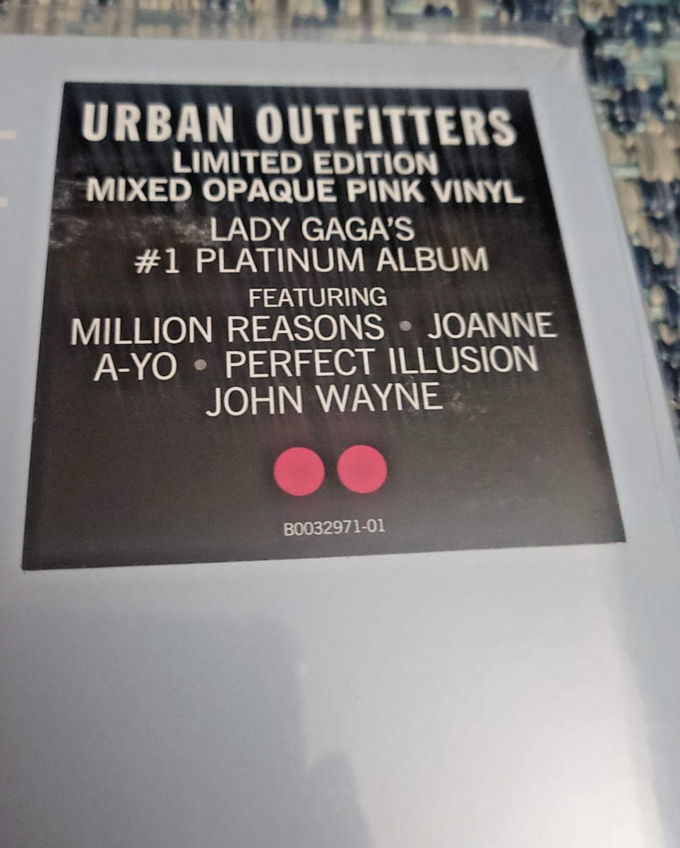 Lady Gaga Joanne Limited Opaque Pink Vinyl 2LP Urban Outfitters