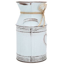 New Vase Unique Heartshaped And Rope Design Galvanized Iron Vase For Indoor Out