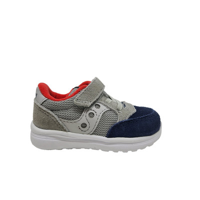 Saucony Baby Jazz Lite Boys Sneakers Grey Navy Red Baby Size 4.5 Wide NWB