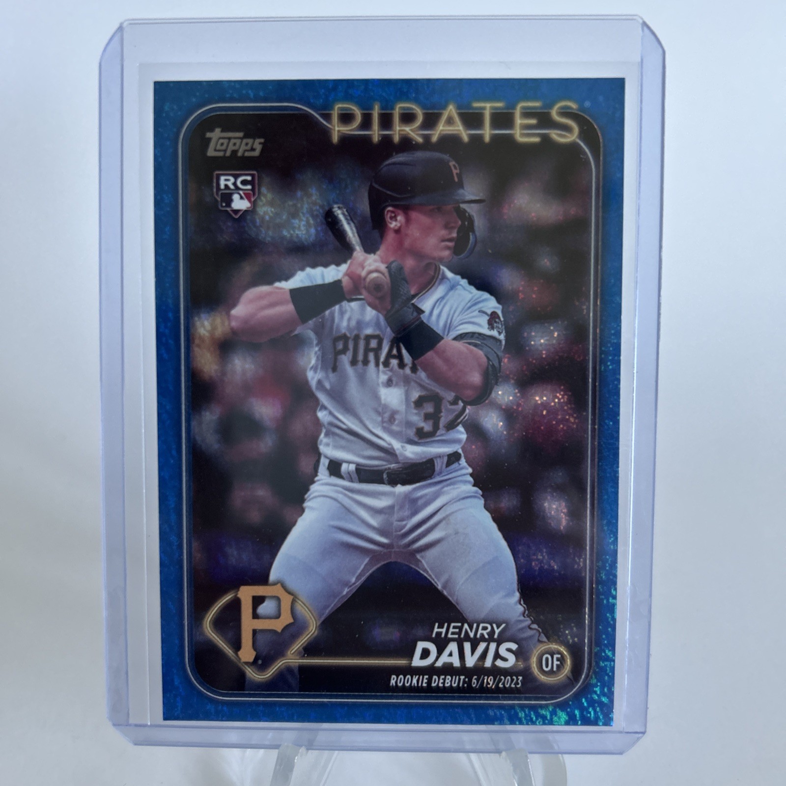 HENRY DAVIS /999 TOPPS UPDATE ROOKIE BLUE HOLO FOIL RC PIRATES #US162 2024 24