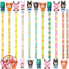 Ireer 60 Pcs Scented Pencils for Kids Animal Fruit Fun Smelly Pencils Bulk HB...