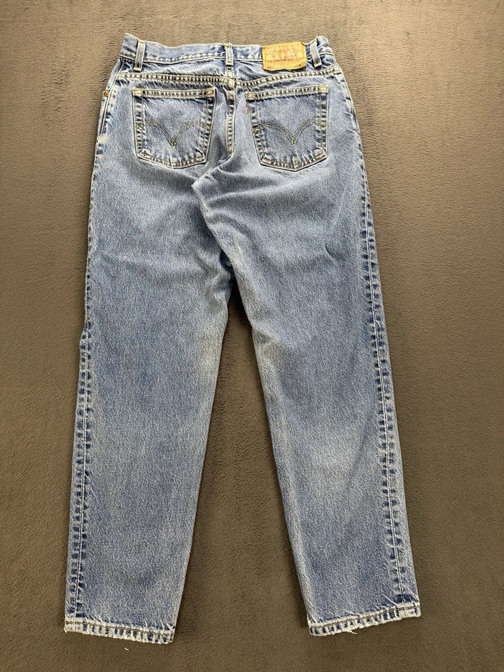 Levis 550 Women’s Jeans 12 M Relaxed Fit Tapered Leg Blue High Rise Y2K  - Image 4 of 4