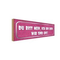 Holzschild 10X27 Cm Du Bist Mein Ich Dein Wir Uns Dekoration Deko Geschenk Holz