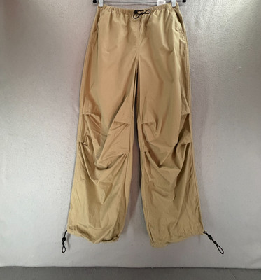 H&M Pants Womens XS Tan Parachute Streetwear Y2K Baggy Gorpcore Cargo Utility