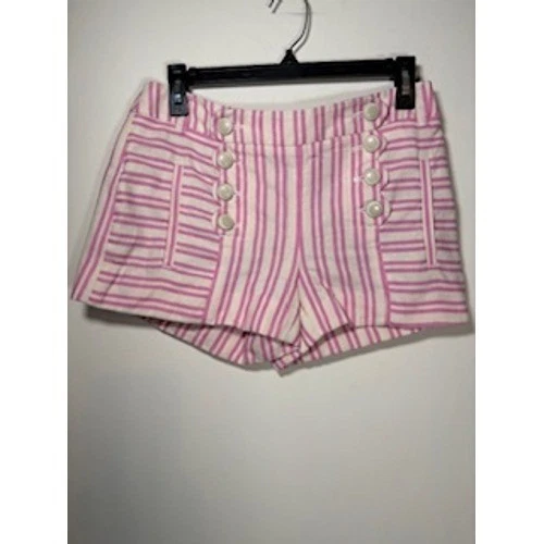ANTHROPOLOGIE X CARTONNIER Sailor Shorts Size 2 Striped Button Front Preppy