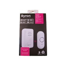 Byron Wireless Doorbell Set, Plug-In Chime, 150m Range, 16 Melodies DBY.New.