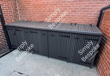COMPOSITE CLAD WHEELIE BIN STORAGE BIN SHELTER ENCLOSURE MADE TO SIZE