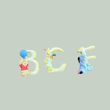Winnie the Pooh Alphabet Letter Figurine B C F Set with Original Box Collectible