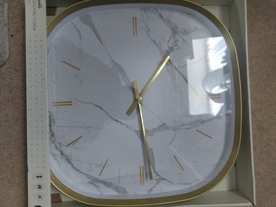 Marmor und Golduhr moderne Wanduhr leiser Tick