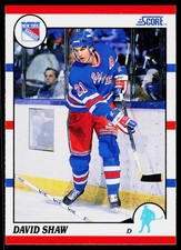 David Shaw, 1990-91 Score American, #98, New York Rangers,