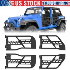 Steel Tube Half Doors For 2007-2018 Jeep Wrangler Jk Unlimited 4 Door Bolt On